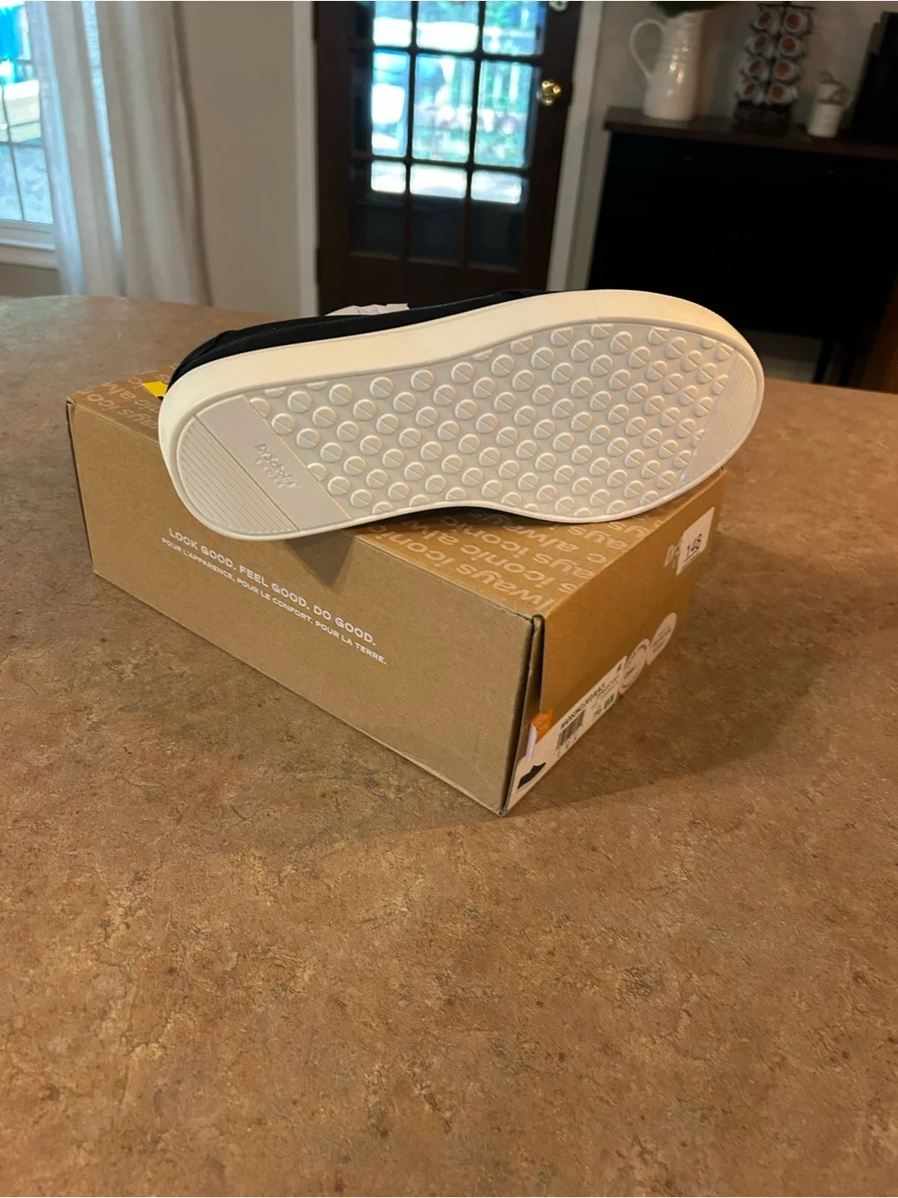 Dr. Scholl's Black Slip-On Platform Sneaker with White Sole